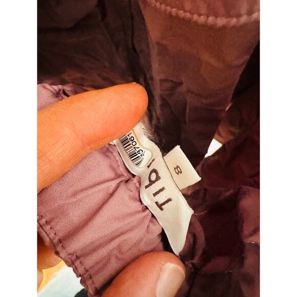 TIBI Purple Pink Dusty Hue Halter Neckline Snap Closure Halter Top size 8 - Picture 8 of 10